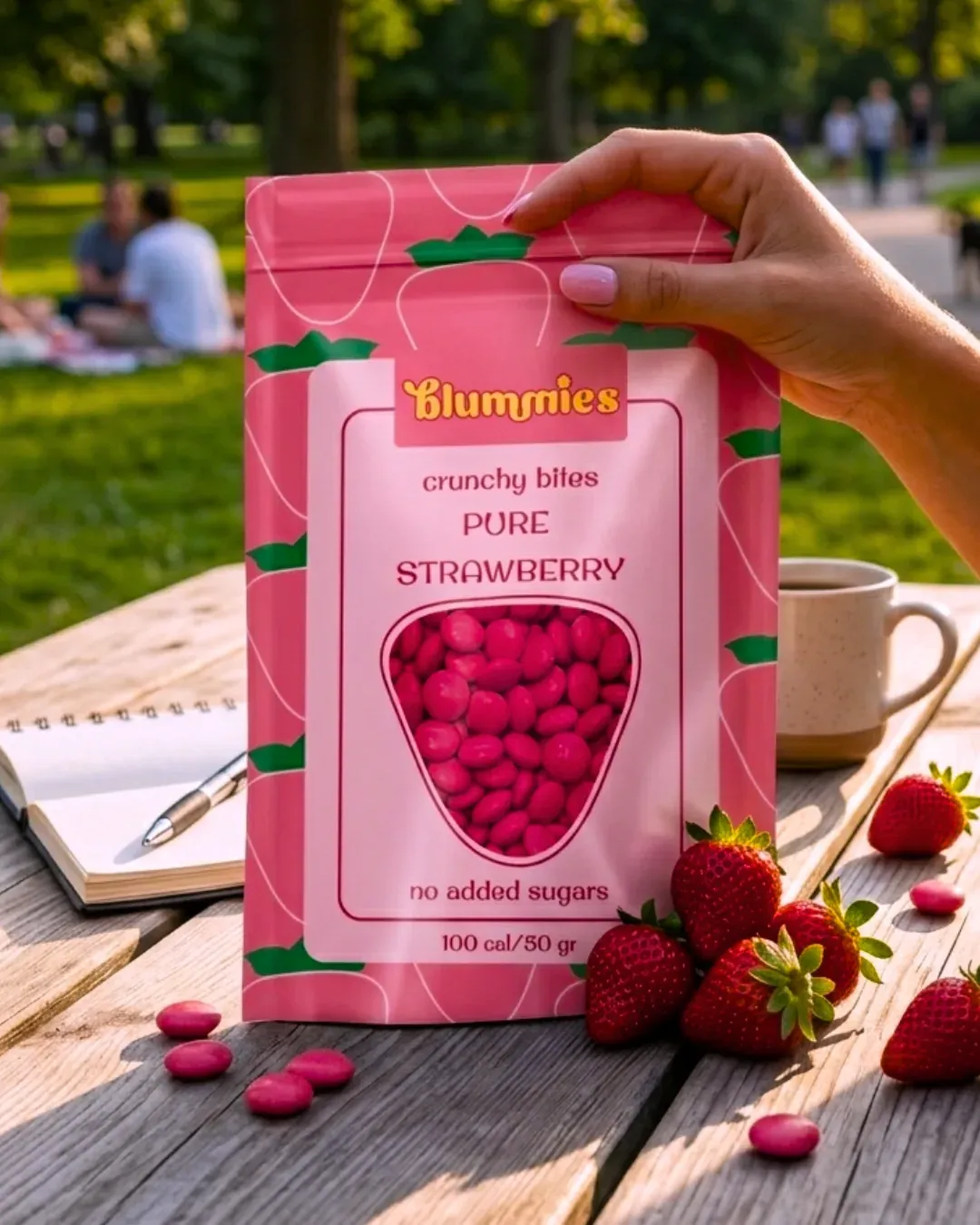 Blummies packaging lifestyle shot