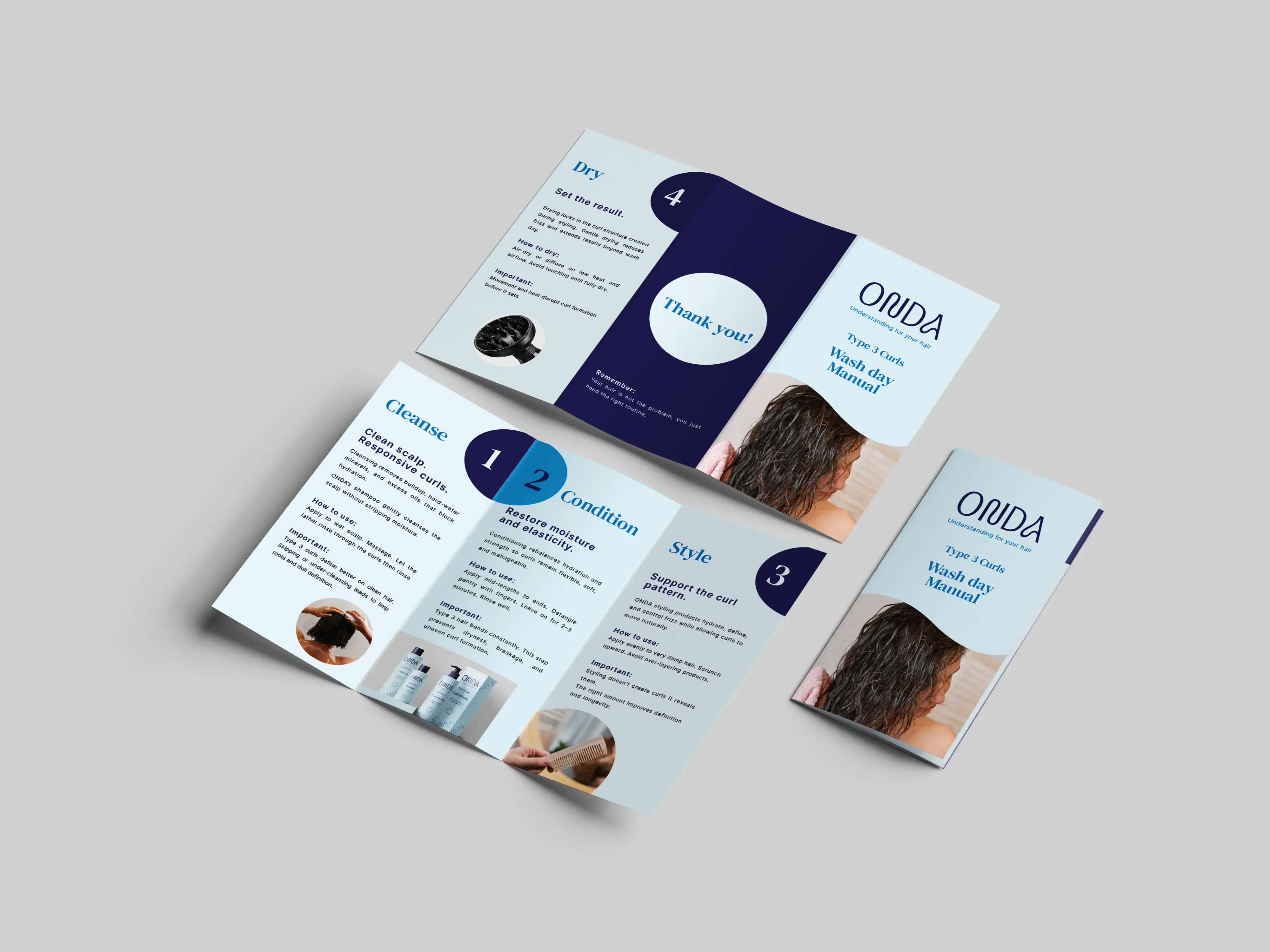 Onda colour palette and typography