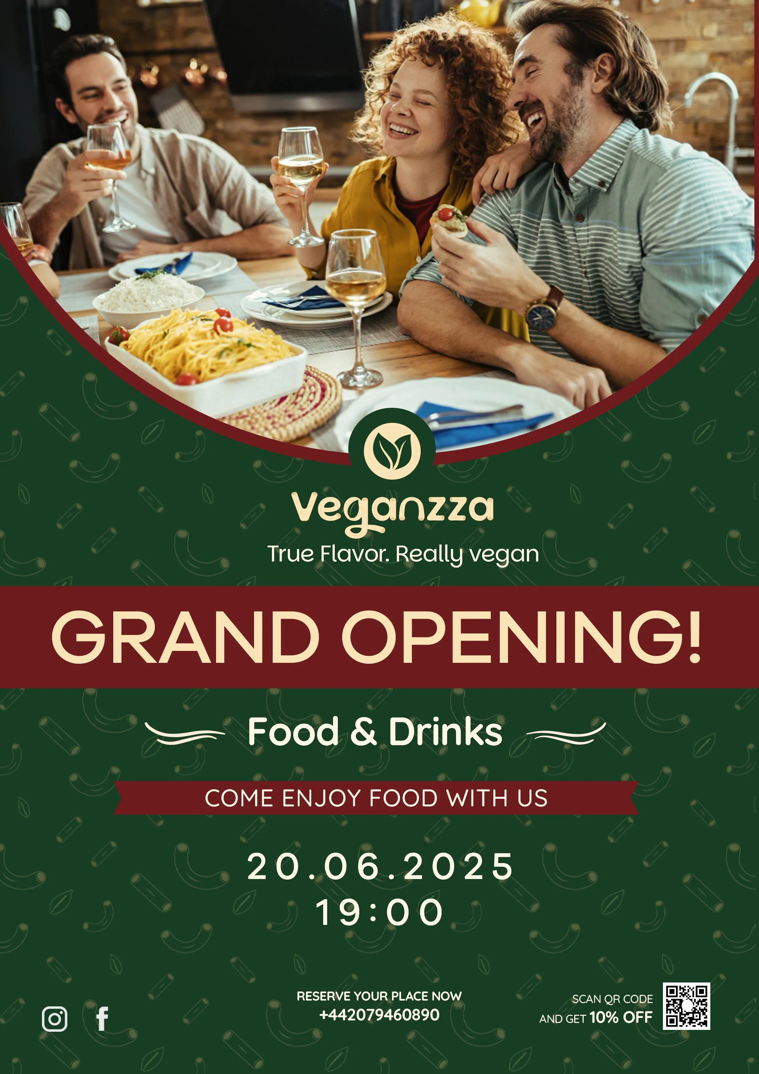 Veganzza colour palette and typography